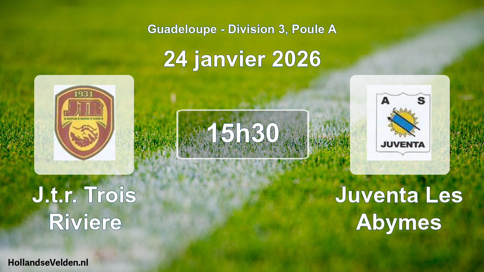 Match programmé: J.t.r. Trois Riviere - Juventa Les Abymes (24 janvier 2026)