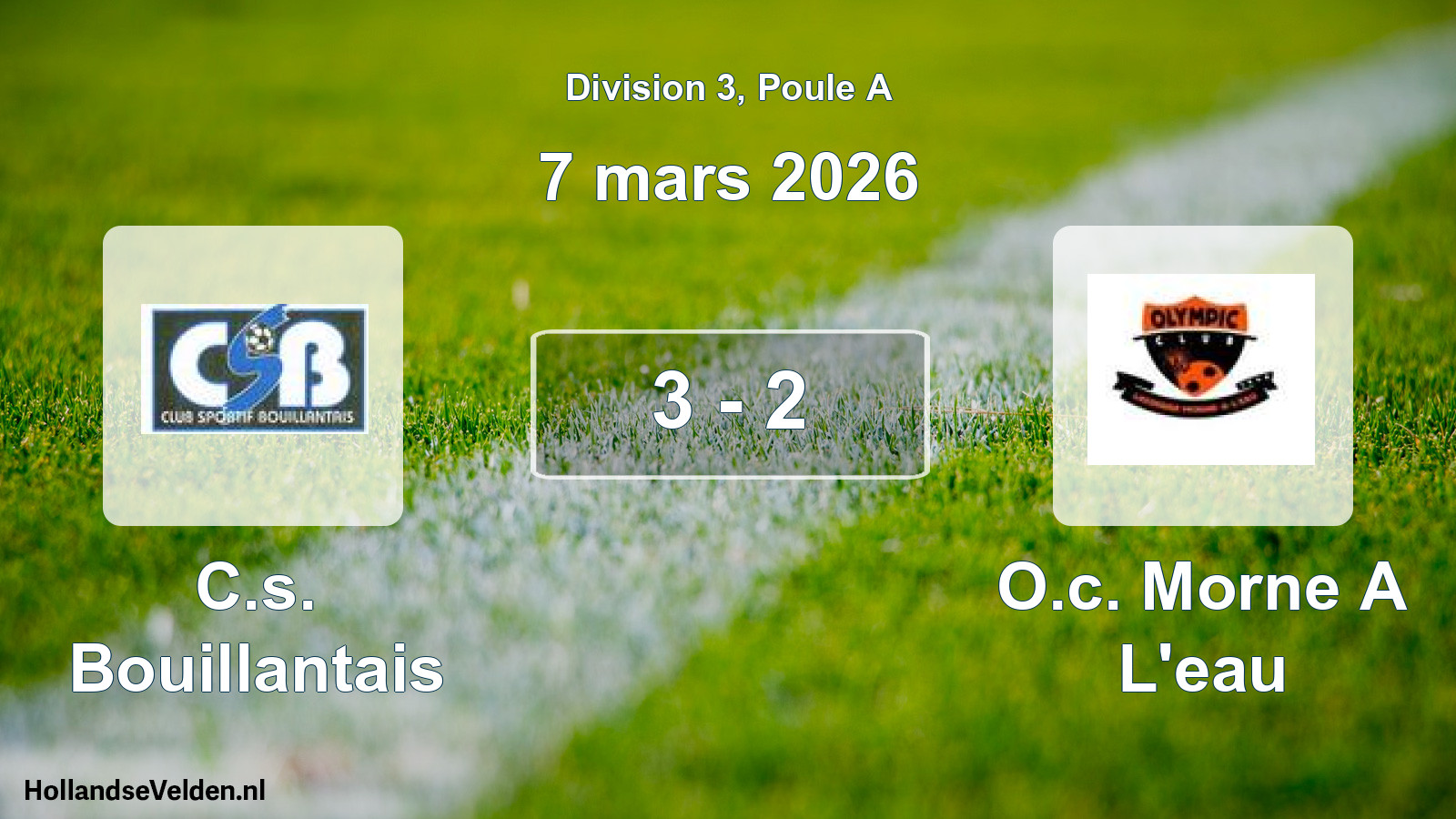 Match joué: C.s. Bouillantais - O.c. Morne A L'eau 3 - 2 (7 mars 2026)