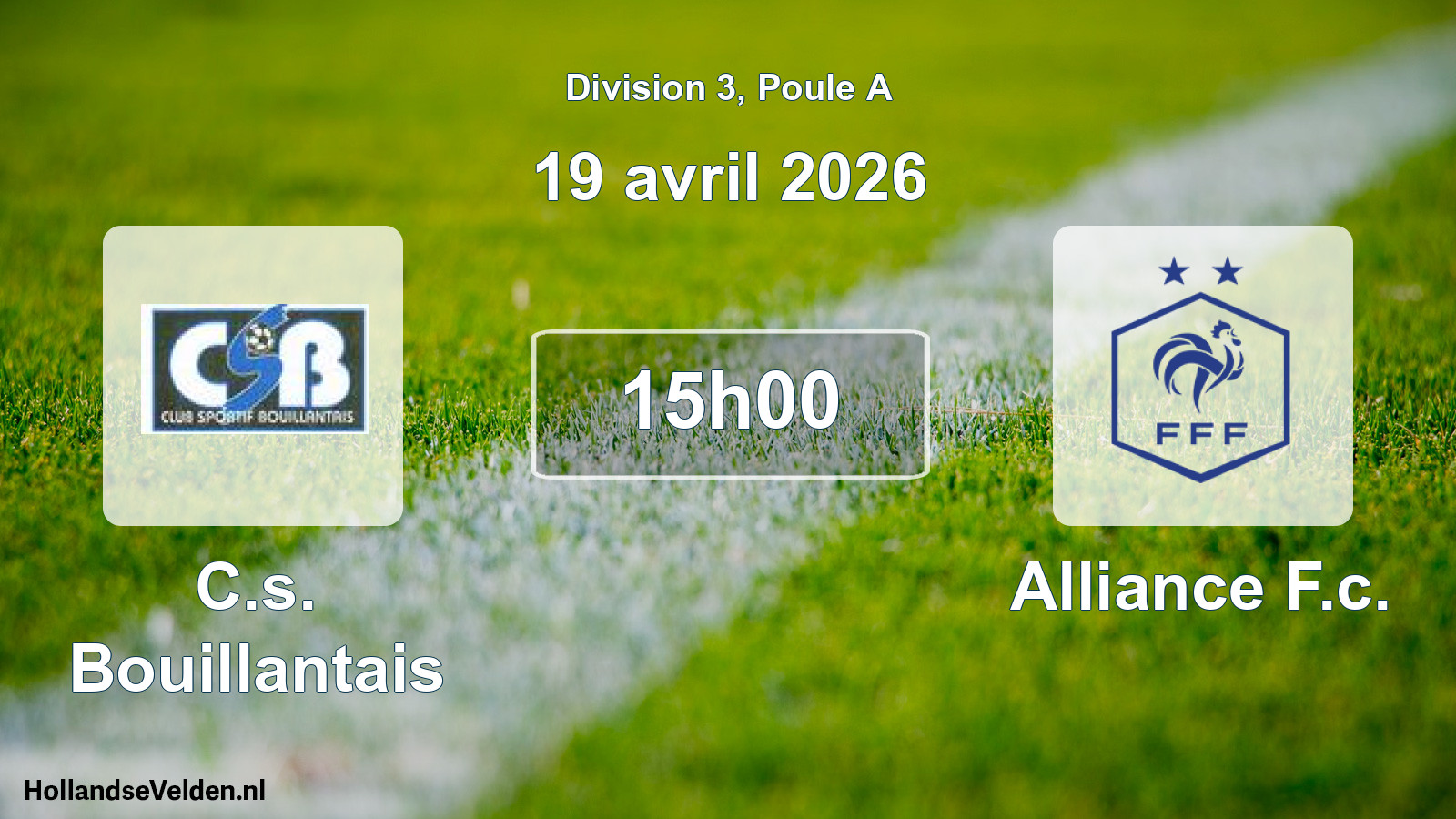 Scheduled Match: C.s. Bouillantais - Alliance F.c. (19 April 2026)