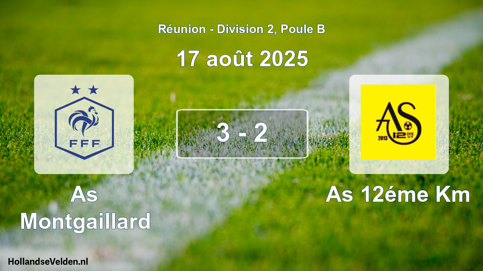 Match joué: As Montgaillard - As 12éme Km 3 - 2 (17 août 2025)