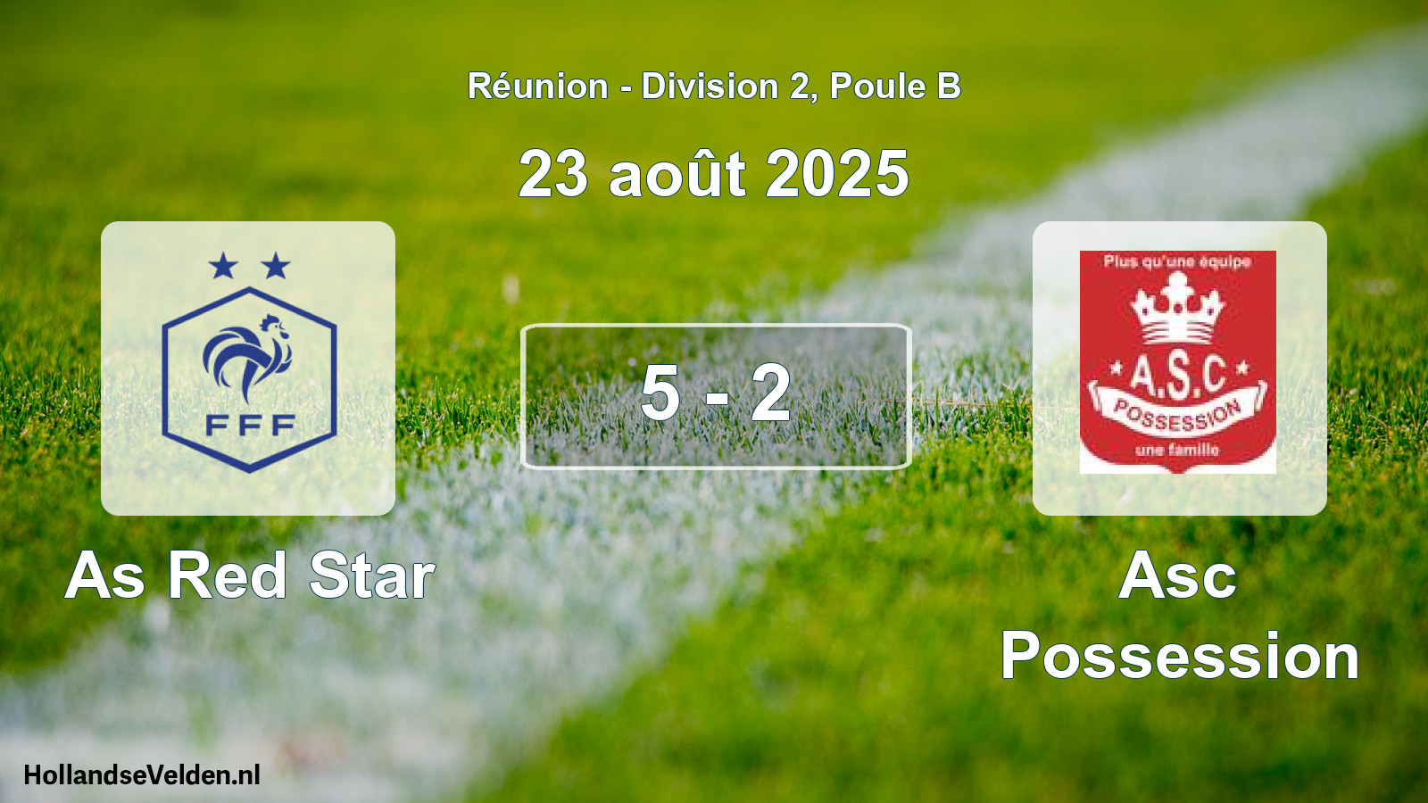 Total number of matches played: As Red Star - Asc Possession 5 - 2 (23 August 2025)