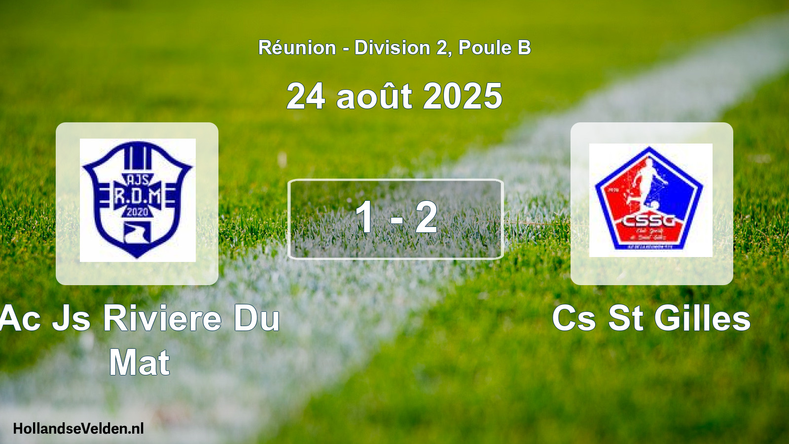 Match joué: Ac Js Riviere Du Mat - Cs St Gilles 1 - 2 (24 août 2025)