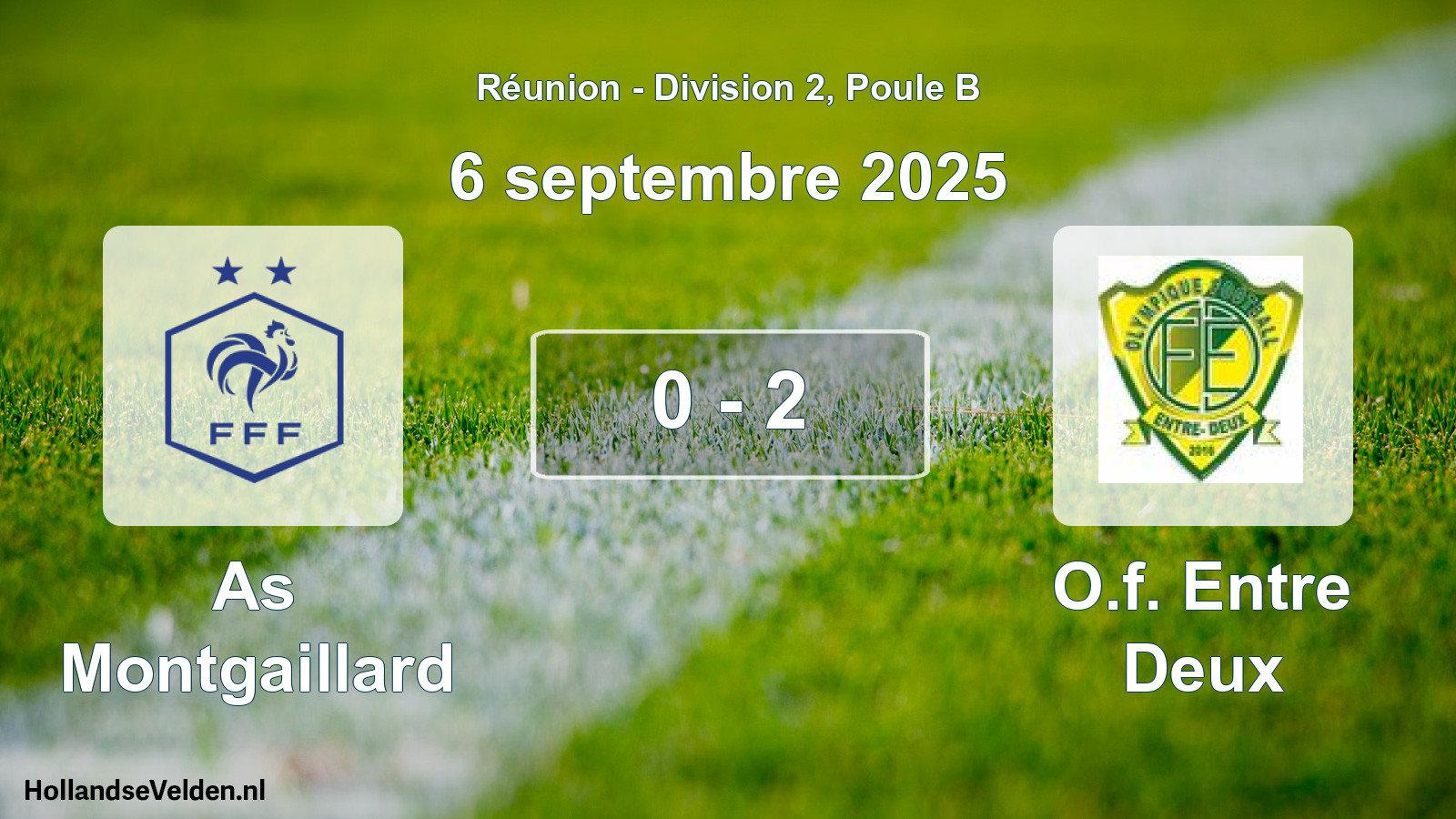 Match joué: As Montgaillard - O.f. Entre Deux 0 - 2 (6 septembre 2025)
