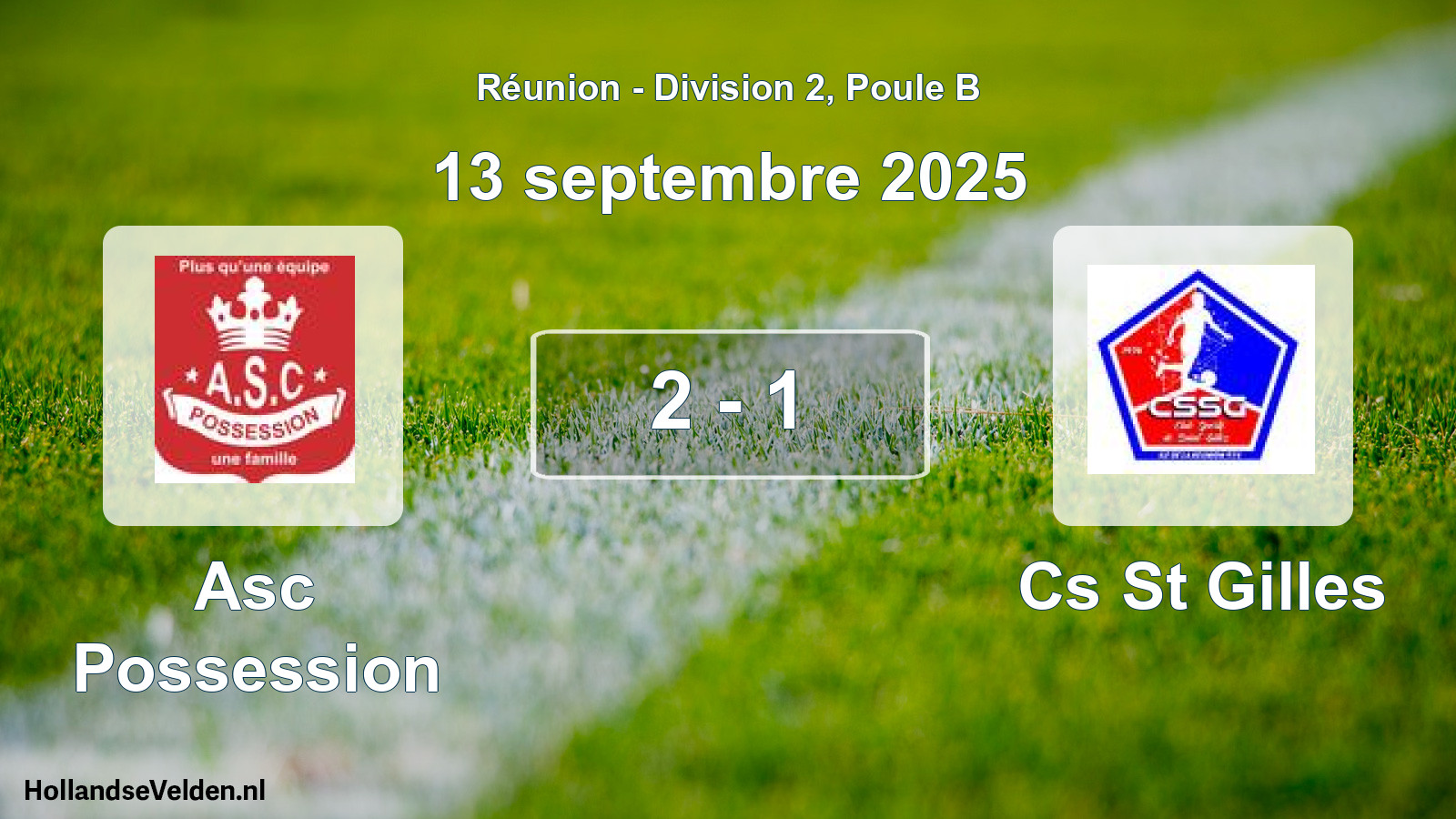 Match joué: Asc Possession - Cs St Gilles 2 - 1 (13 septembre 2025)