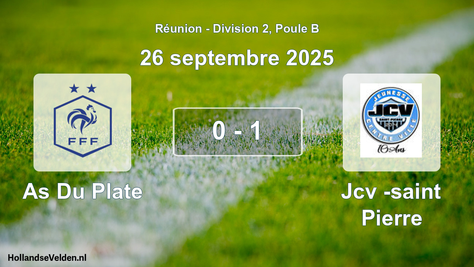 Match joué: As Du Plate - Jcv -saint Pierre 0 - 1 (26 septembre 2025)