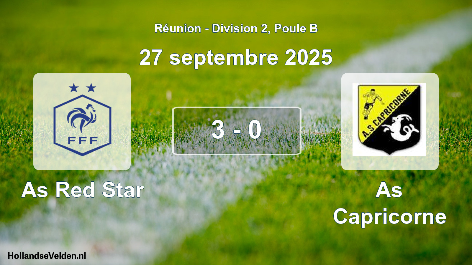 Match joué: As Red Star - As Capricorne 3 - 0 (27 septembre 2025)