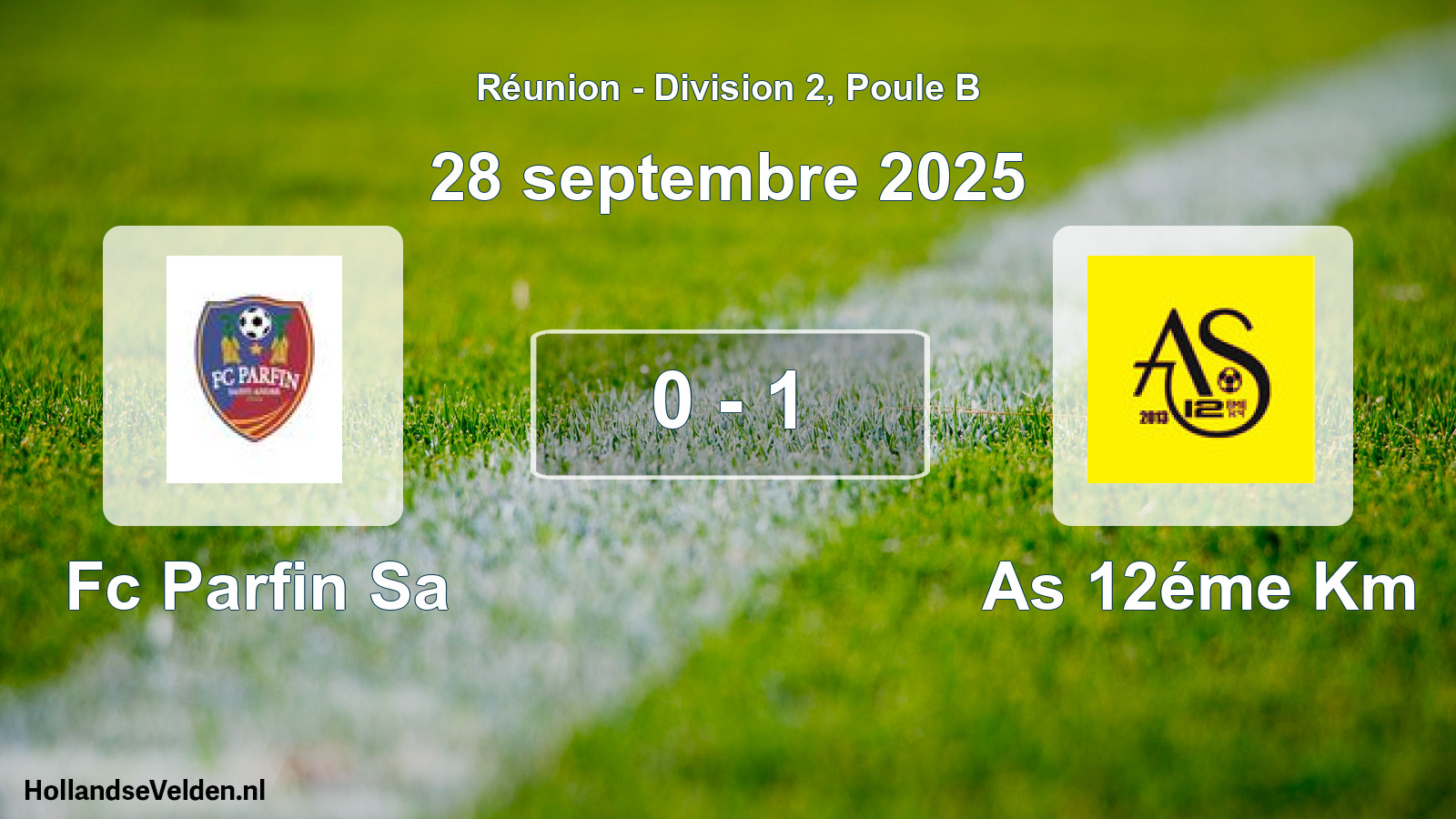 Total number of matches played: Fc Parfin Sa - As 12éme Km 0 - 1 (28 September 2025)