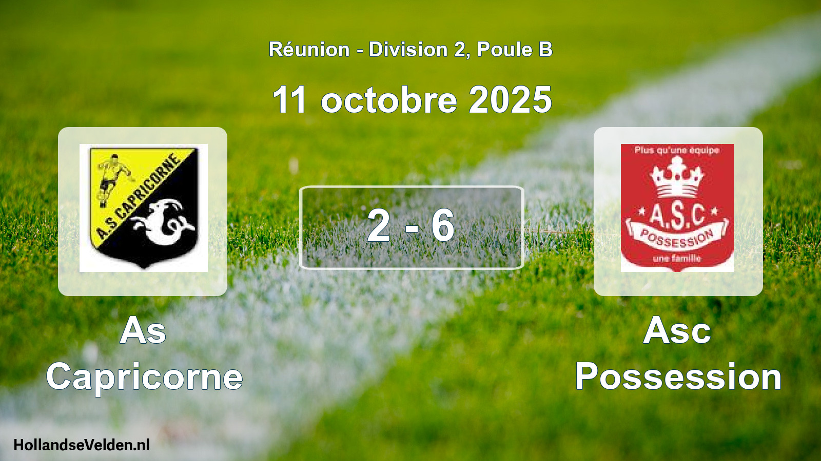 Total number of matches played: As Capricorne - Asc Possession 2 - 6 (11 October 2025)