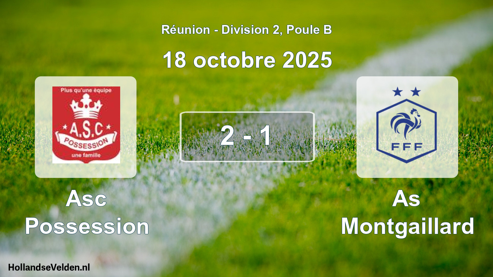 Gespeelde wedstrijd: Asc Possession - As Montgaillard 2 - 1 (18 oktober 2025)