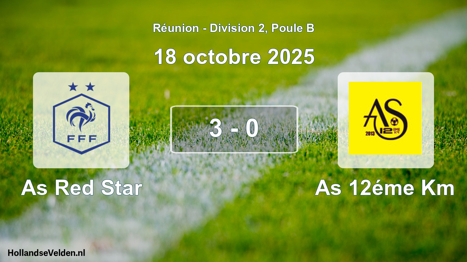 Match joué: As Red Star - As 12éme Km 3 - 0 (18 octobre 2025)