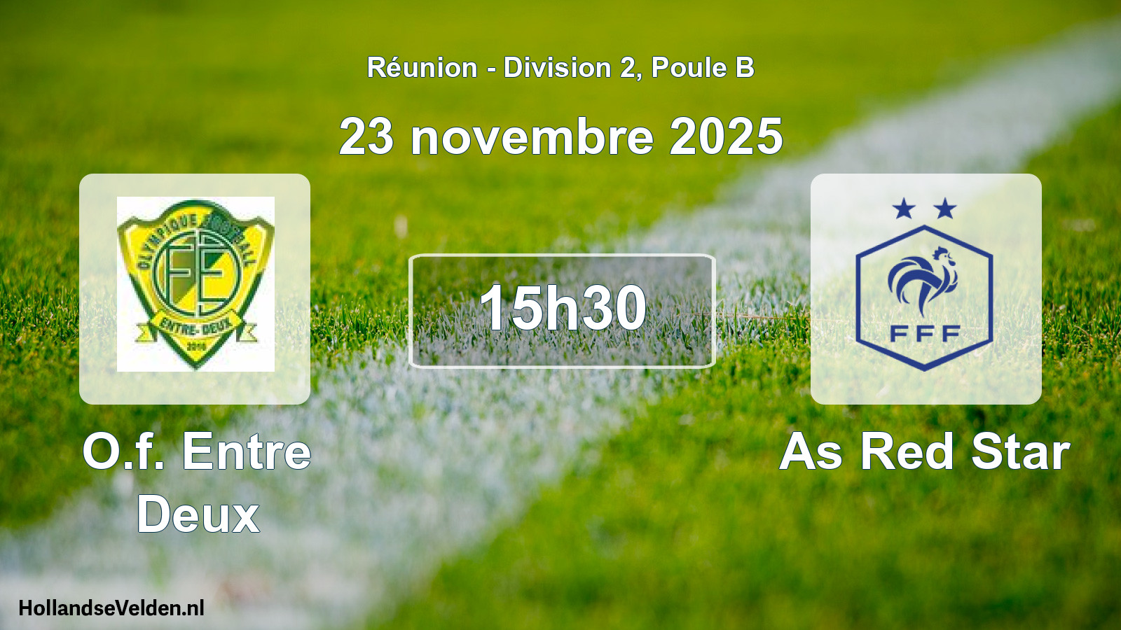 Match programmé: O.f. Entre Deux - As Red Star (23 novembre 2025)