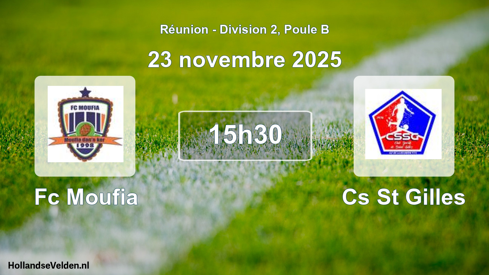 Match programmé: Fc Moufia - Cs St Gilles (23 novembre 2025)