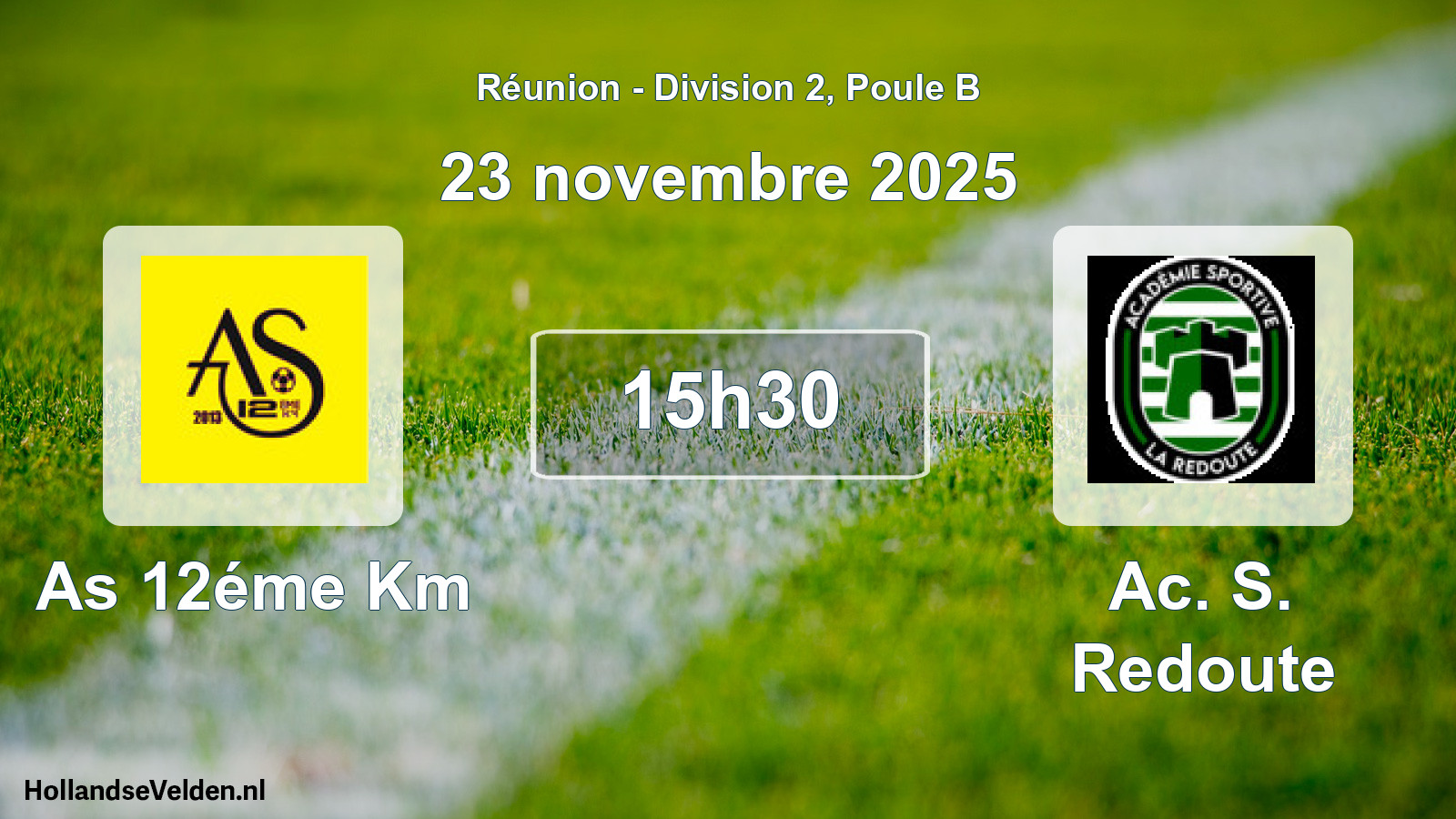 Scheduled Match: As 12éme Km - Ac. S. Redoute (23 November 2025)