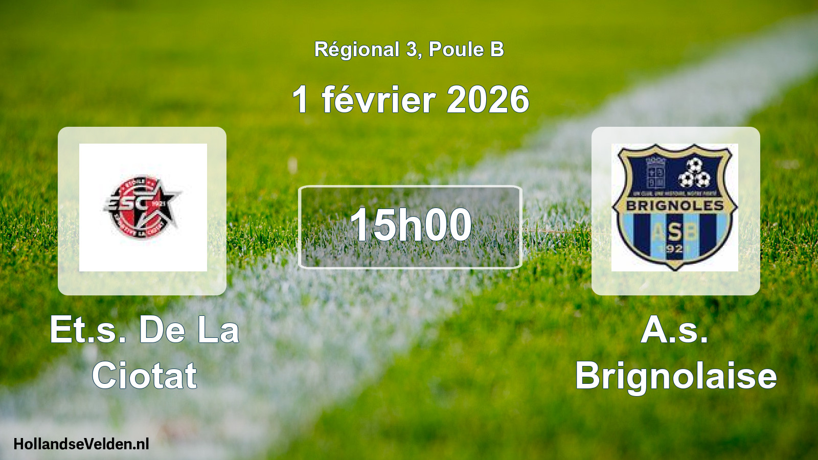 Scheduled Match: Et.s. De La Ciotat - A.s. Brignolaise (1 February 2026)