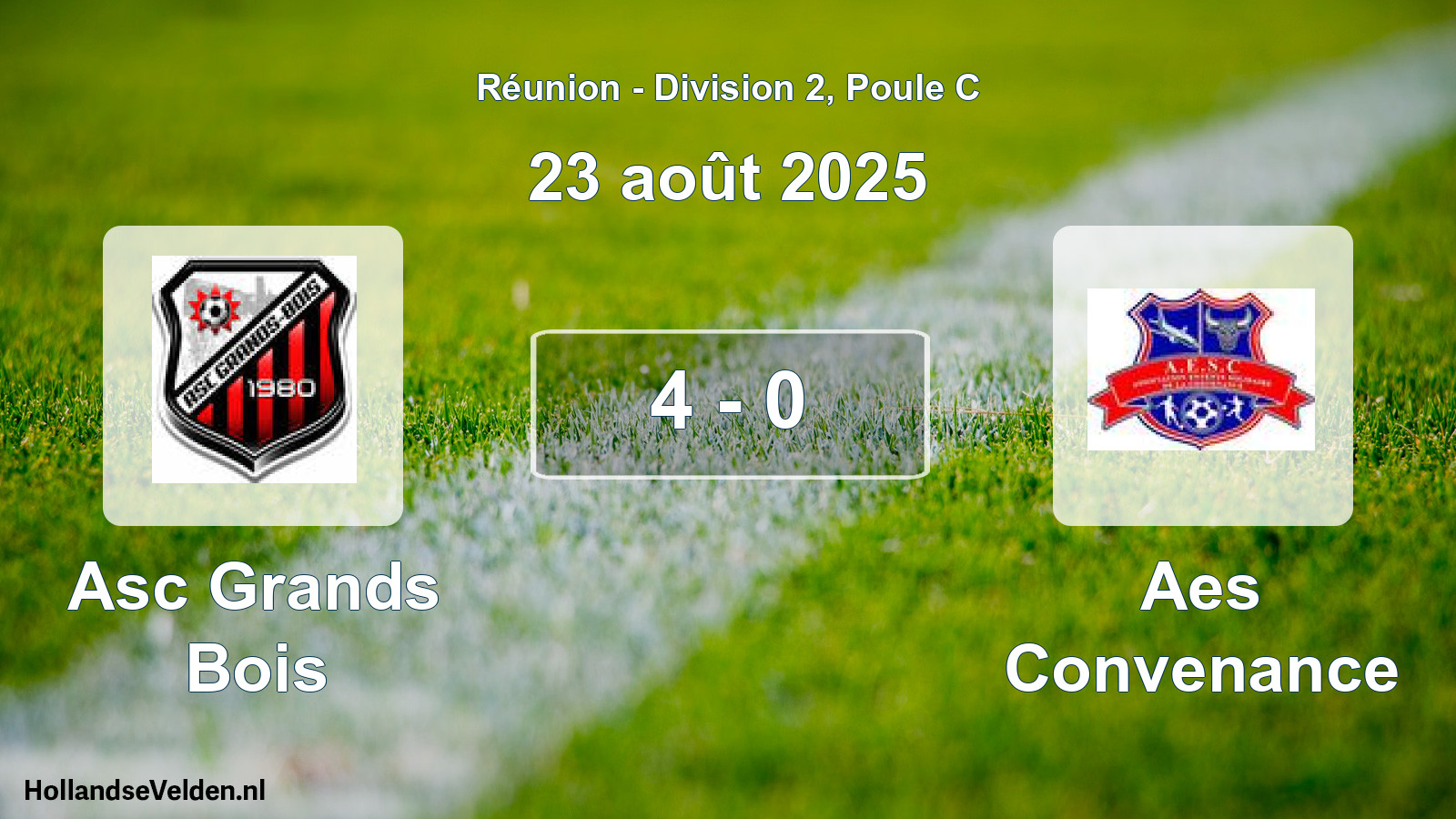 Match joué: Asc Grands Bois - Aes Convenance 4 - 0 (23 août 2025)