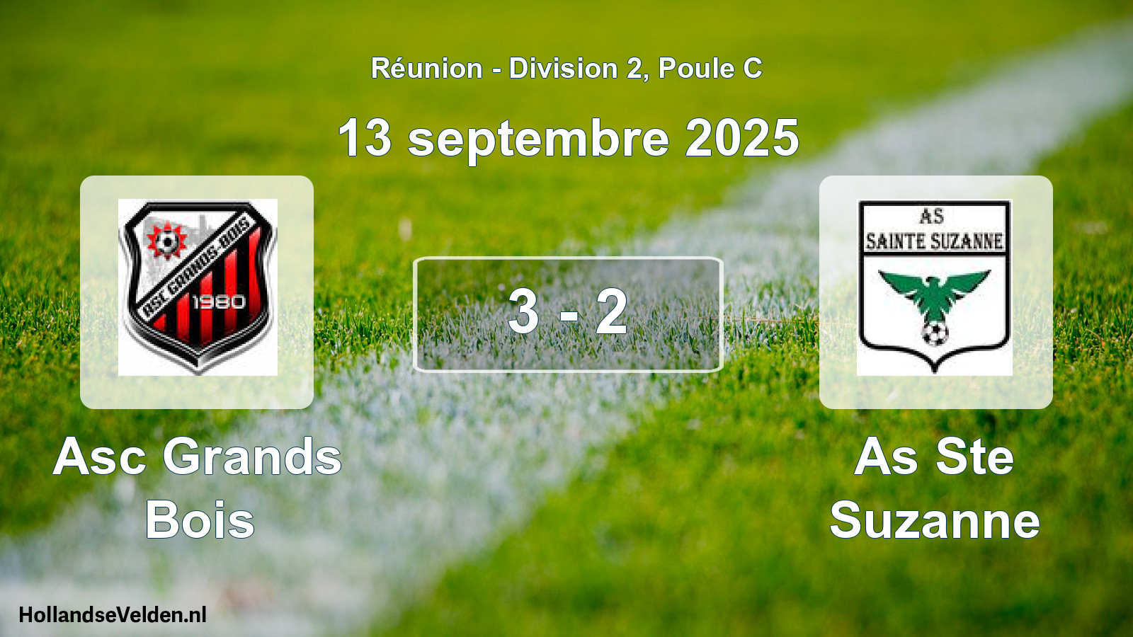 Gespeelde wedstrijd: Asc Grands Bois - As Ste Suzanne 3 - 2 (13 september 2025)