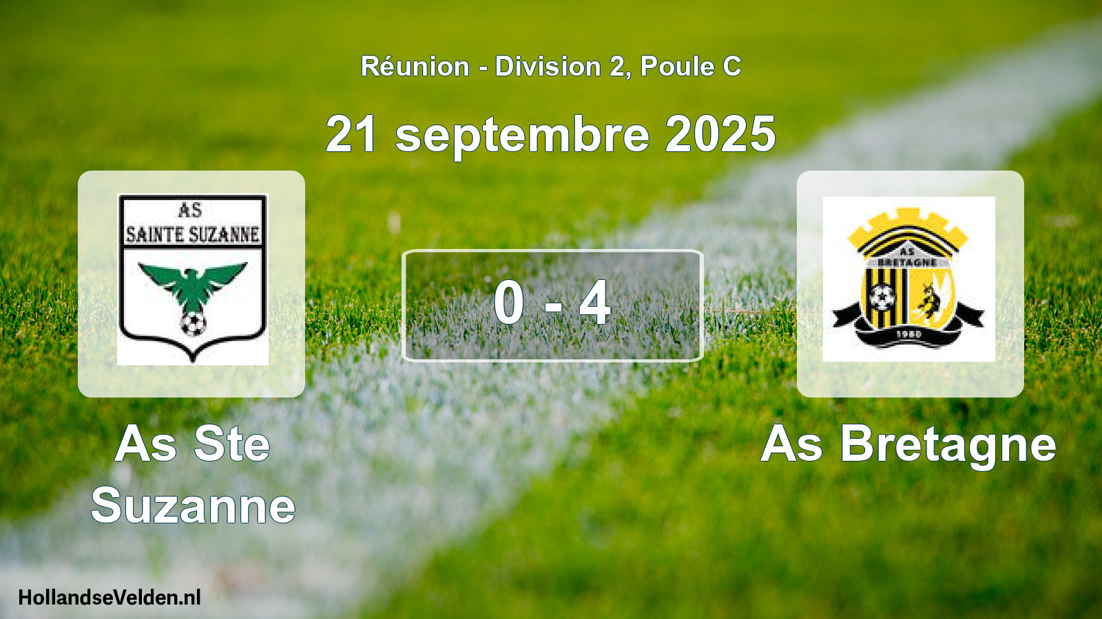 Gespeelde wedstrijd: As Ste Suzanne - As Bretagne 0 - 4 (21 september 2025)