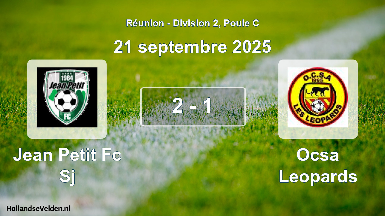 Total number of matches played: Jean Petit Fc Sj - Ocsa Leopards 2 - 1 (21 September 2025)