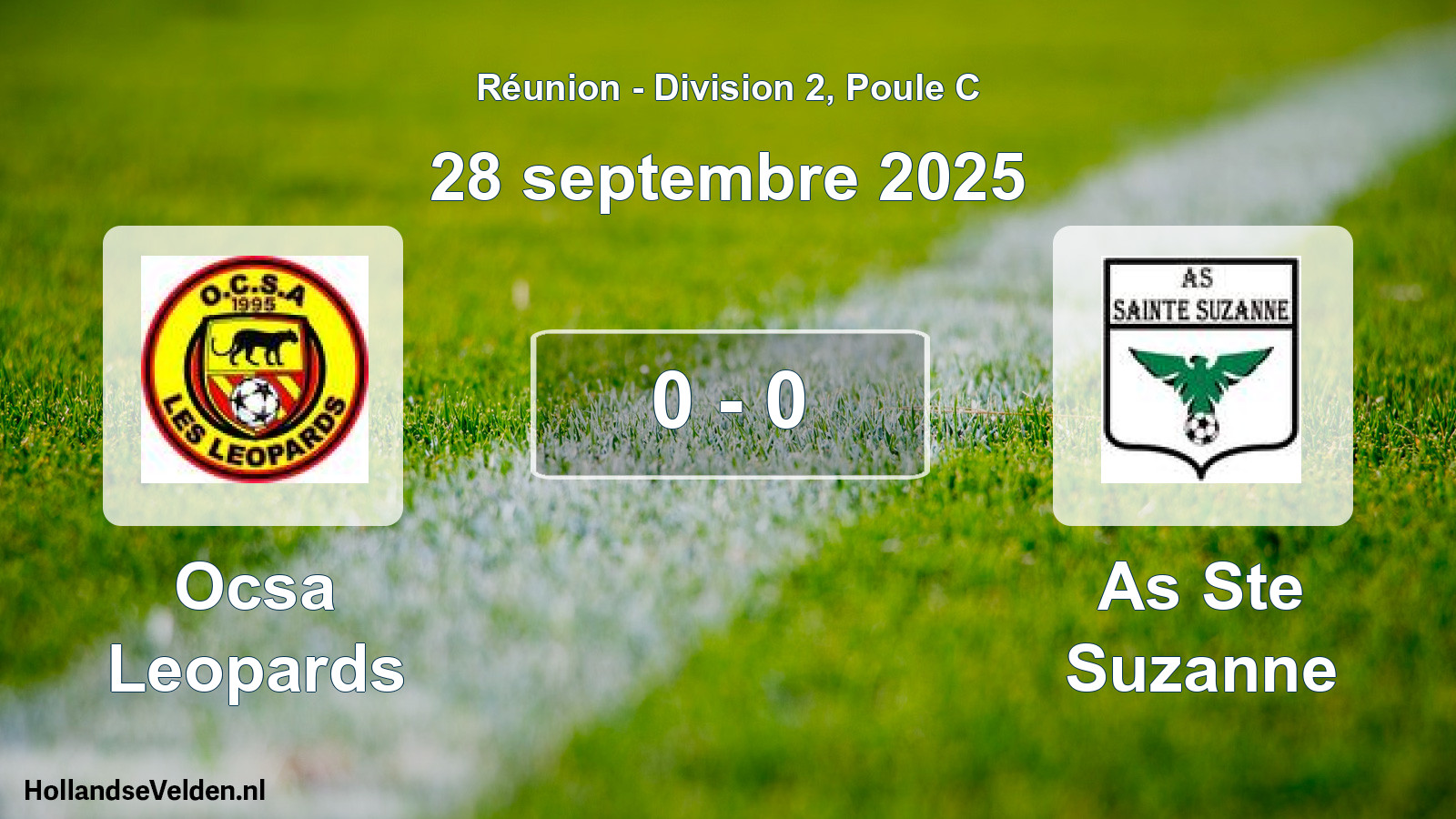 Total number of matches played: Ocsa Leopards - As Ste Suzanne 0 - 0 (28 September 2025)