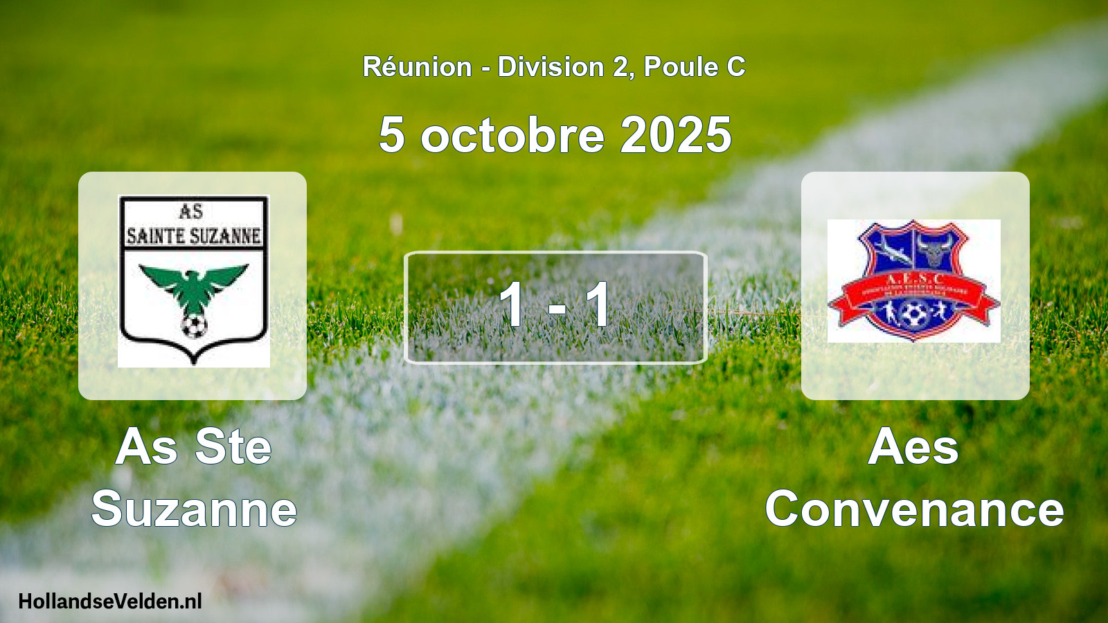 Match joué: As Ste Suzanne - Aes Convenance 1 - 1 (5 octobre 2025)