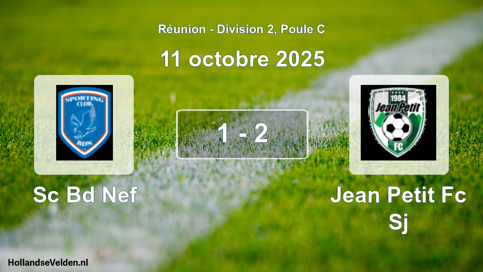 Gespeelde wedstrijd: Sc Bd Nef - Jean Petit Fc Sj 1 - 2 (11 oktober 2025)