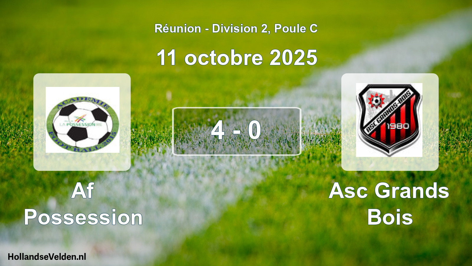 Match joué: Af Possession - Asc Grands Bois 4 - 0 (11 octobre 2025)