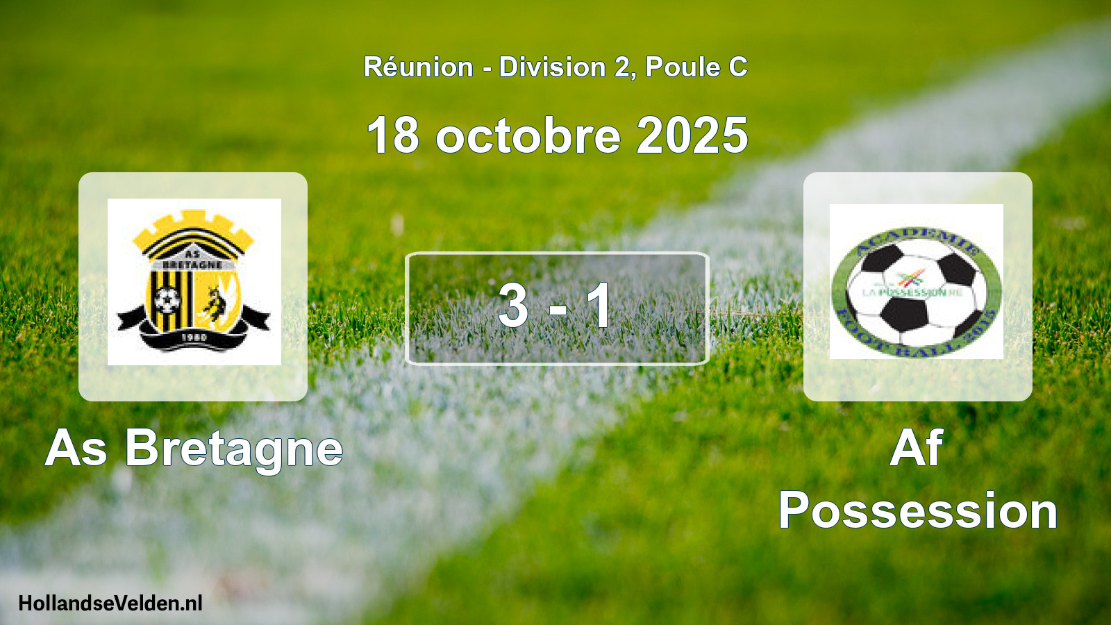 Match joué: As Bretagne - Af Possession 3 - 1 (18 octobre 2025)