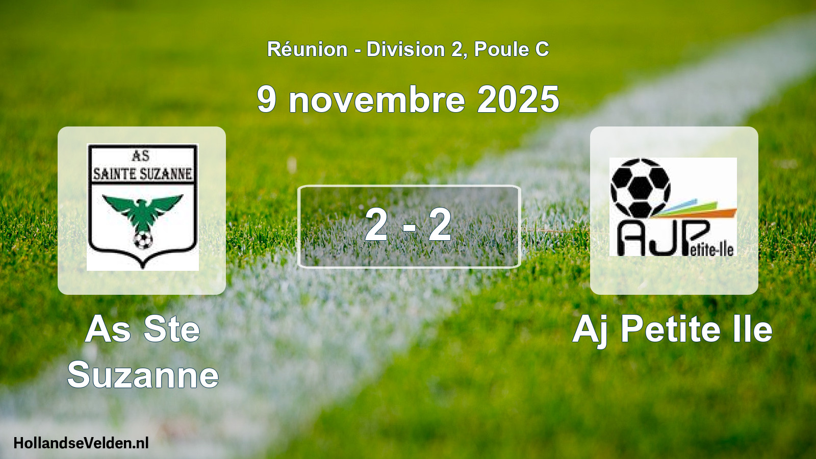 Gespeelde wedstrijd: As Ste Suzanne - Aj Petite Ile 2 - 2 (9 november 2025)