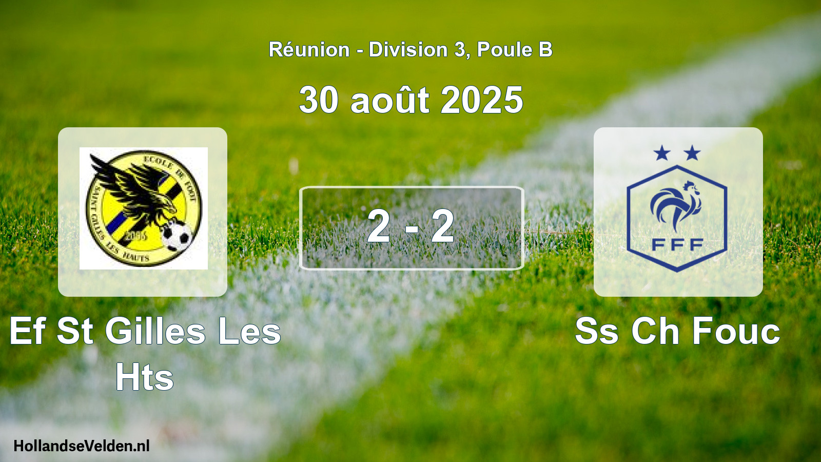 Match joué: Ef St Gilles Les Hts - Ss Ch Fouc 2 - 2 (30 août 2025)