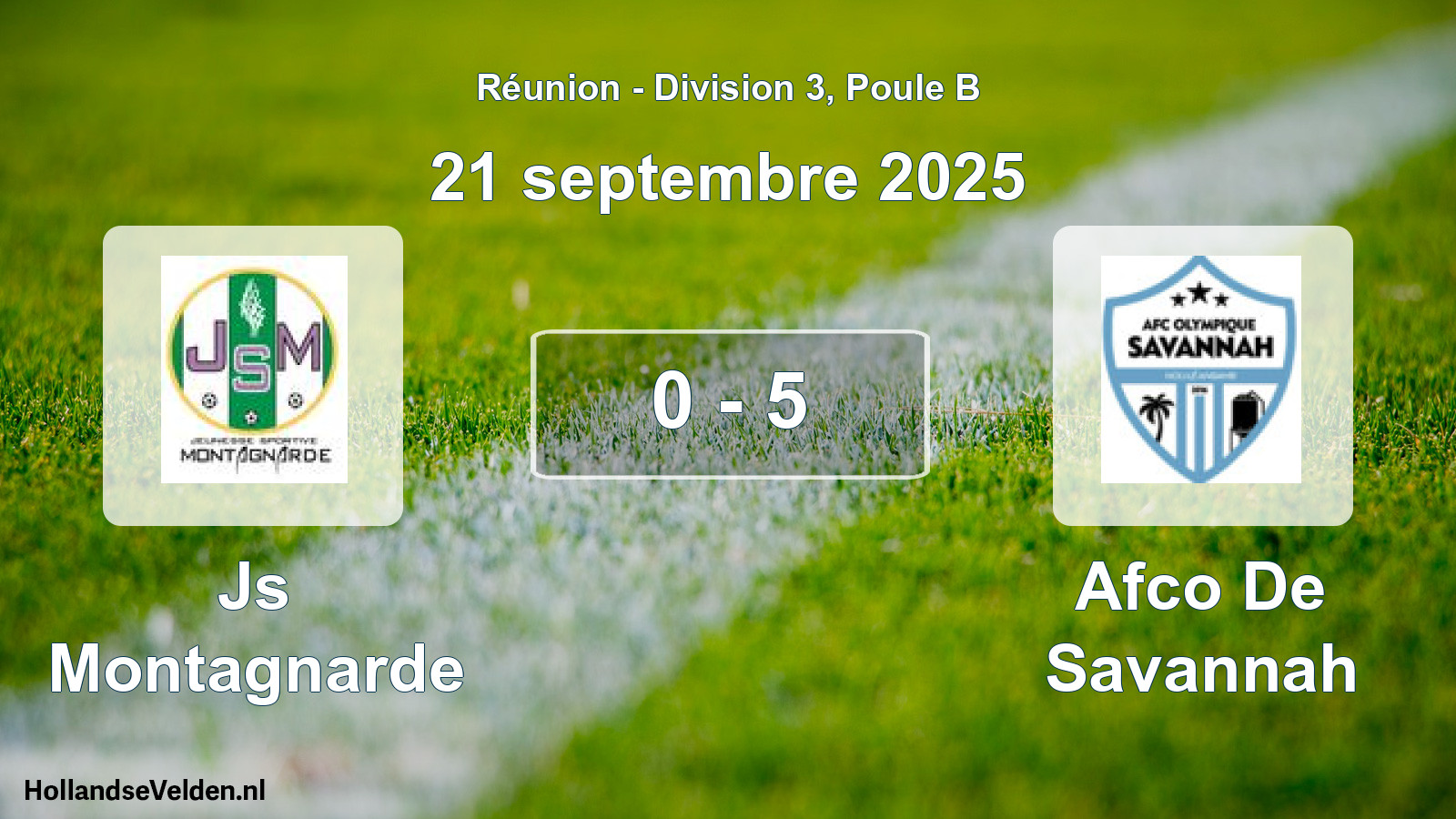 Match joué: Js Montagnarde - Afco De Savannah 0 - 5 (21 septembre 2025)