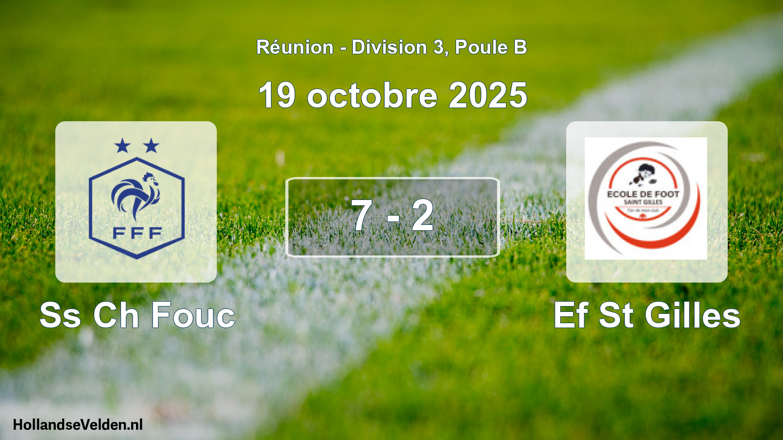 Match joué: Ss Ch Fouc - Ef St Gilles 7 - 2 (19 octobre 2025)