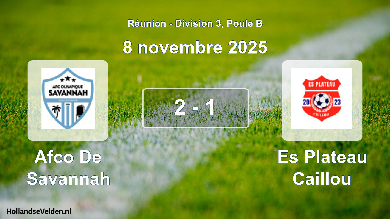 Match joué: Afco De Savannah - Es Plateau Caillou 2 - 1 (8 novembre 2025)