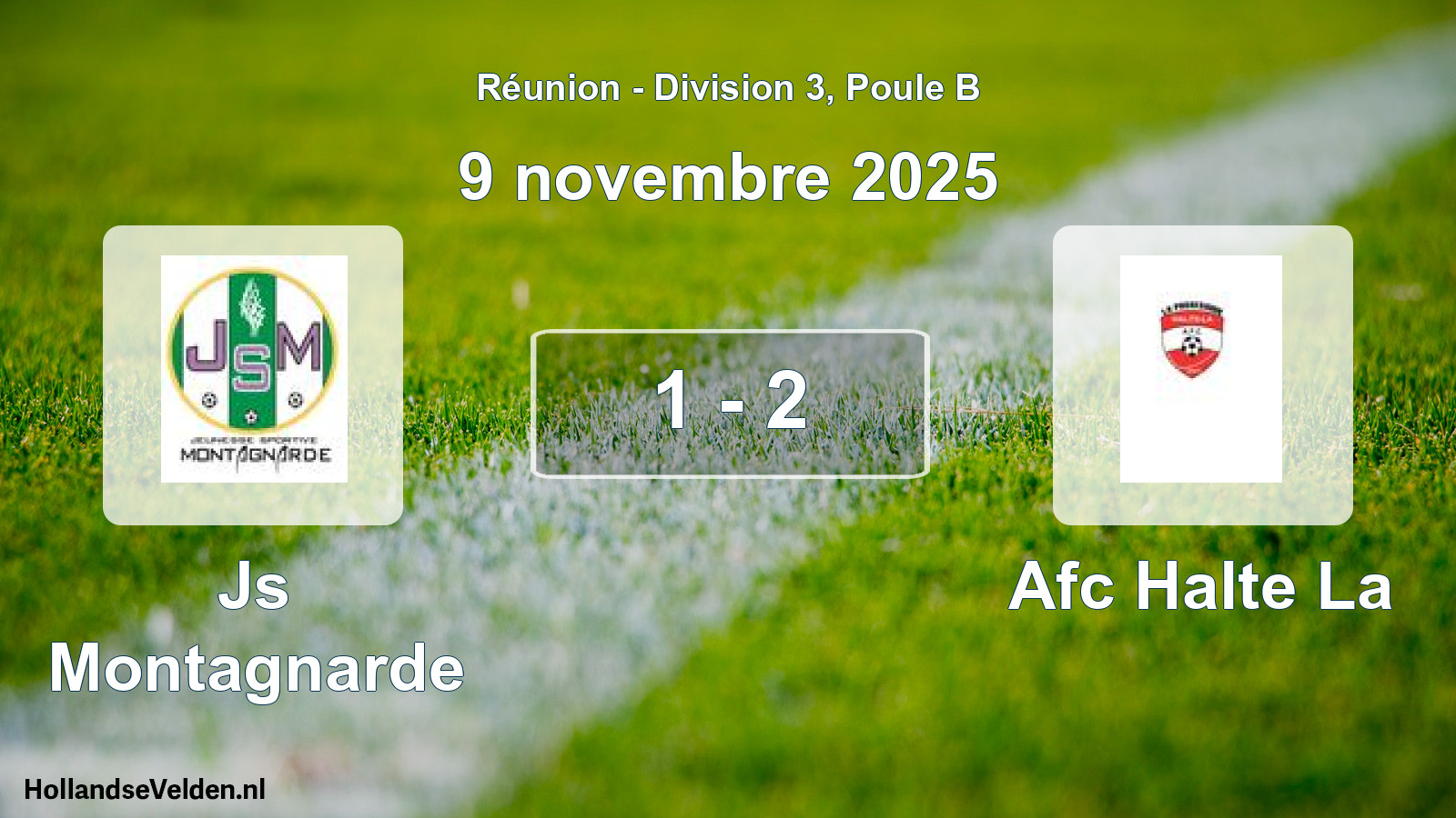 Match joué: Js Montagnarde - Afc Halte La 1 - 2 (9 novembre 2025)