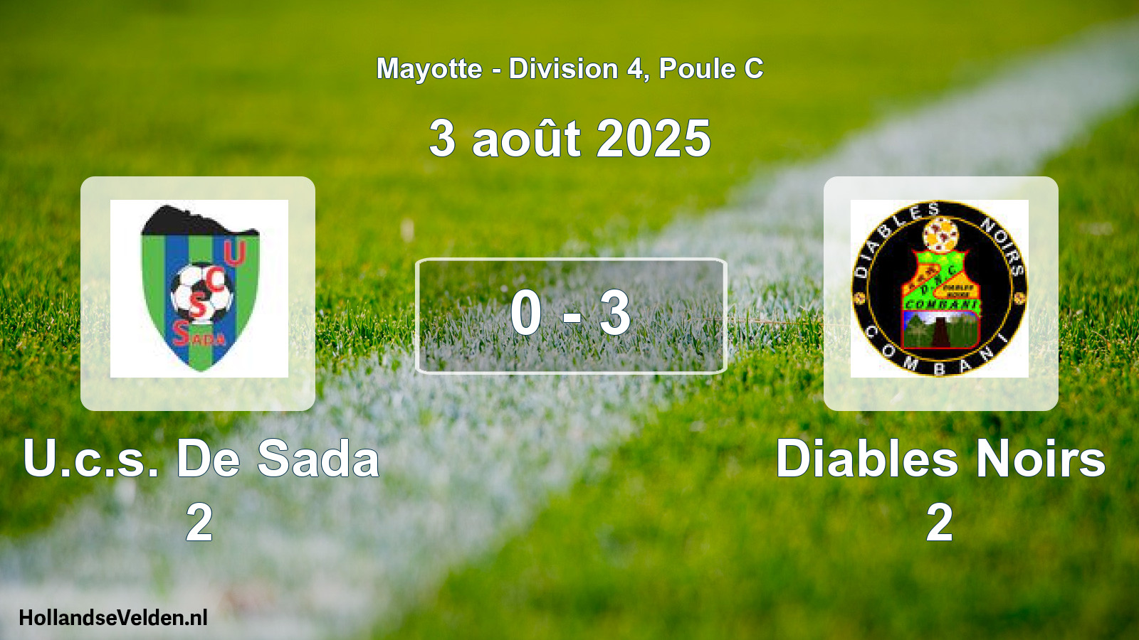 Match joué: U.c.s. De Sada 2 - Diables Noirs 2 0 - 3 (3 août 2025)