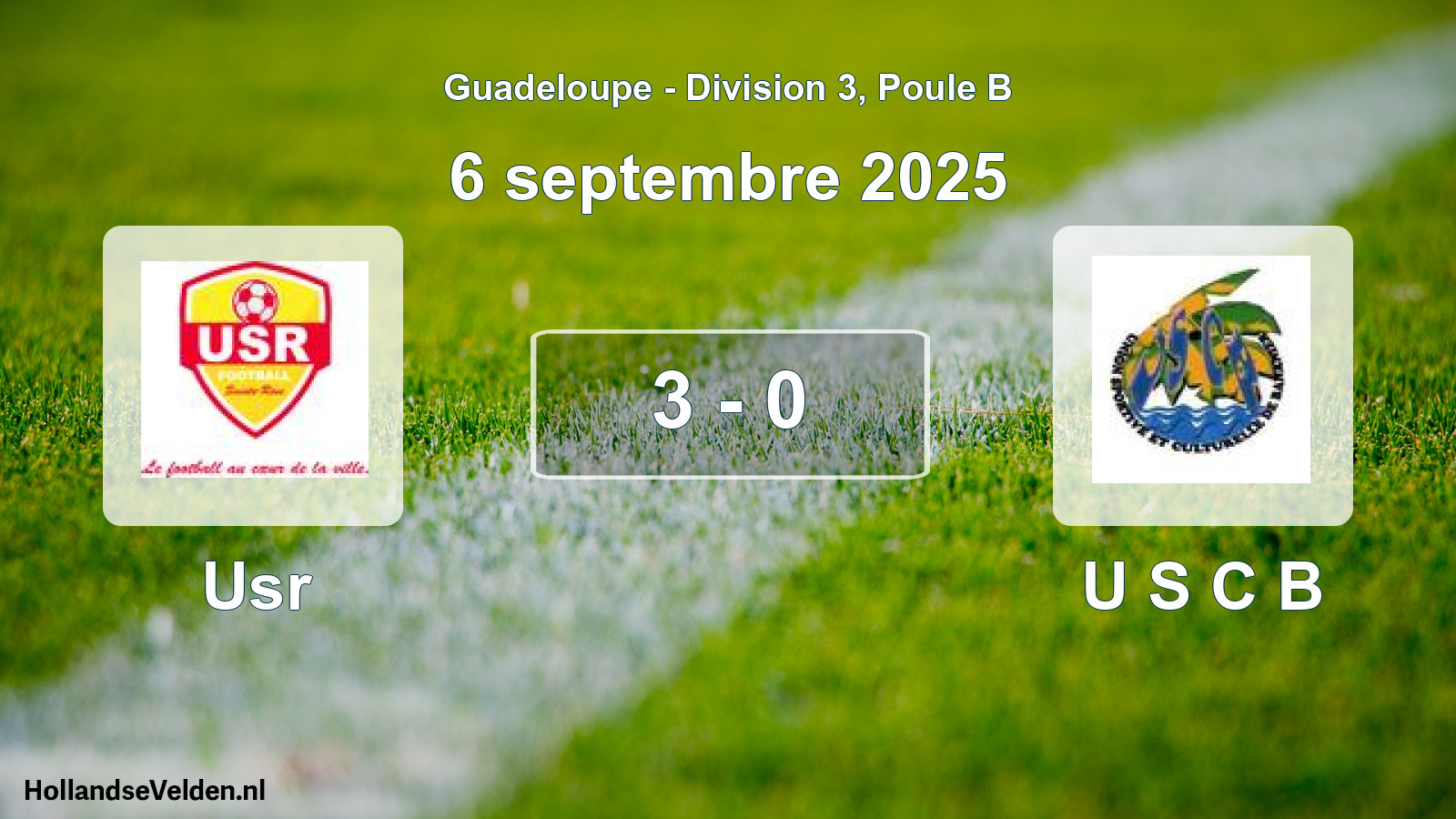 Match joué: Usr - U S C B 3 - 0 (6 septembre 2025)