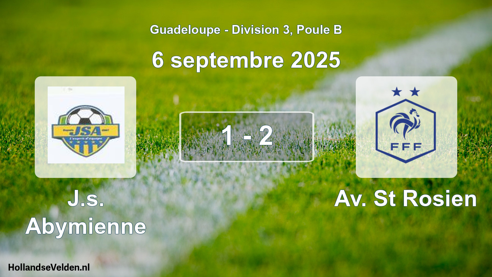 Total number of matches played: J.s. Abymienne - Av. St Rosien 1 - 2 (6 September 2025)