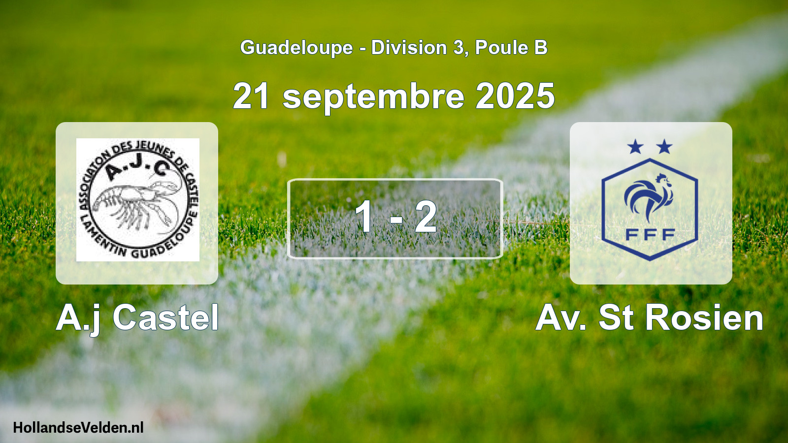 Total number of matches played: A.j Castel - Av. St Rosien 1 - 2 (21 September 2025)