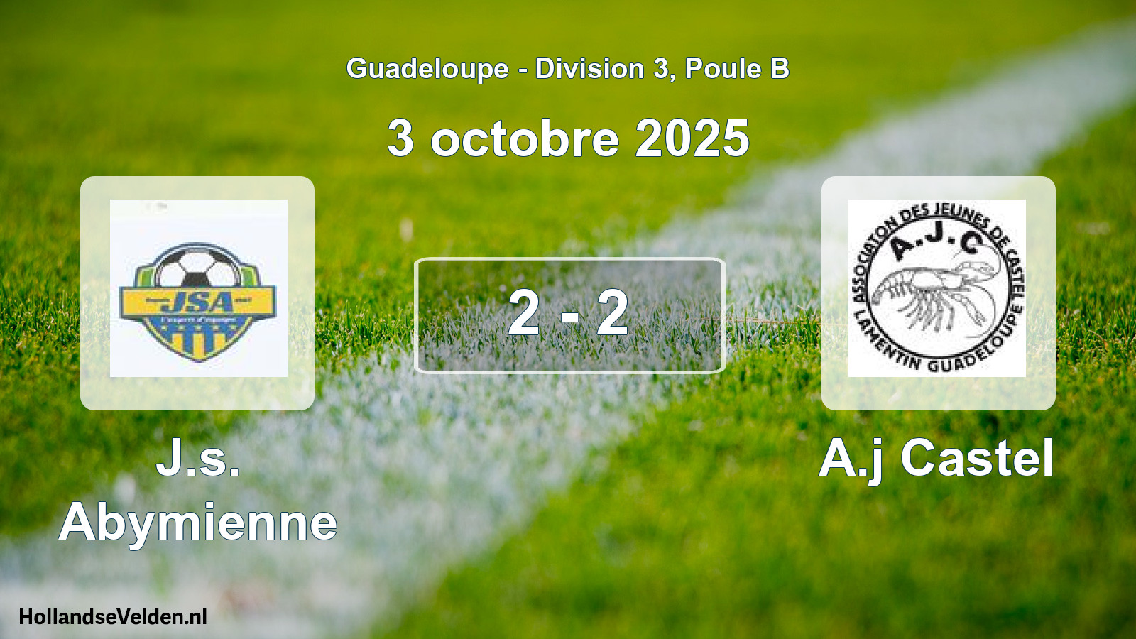 Match joué: J.s. Abymienne - A.j Castel 2 - 2 (3 octobre 2025)
