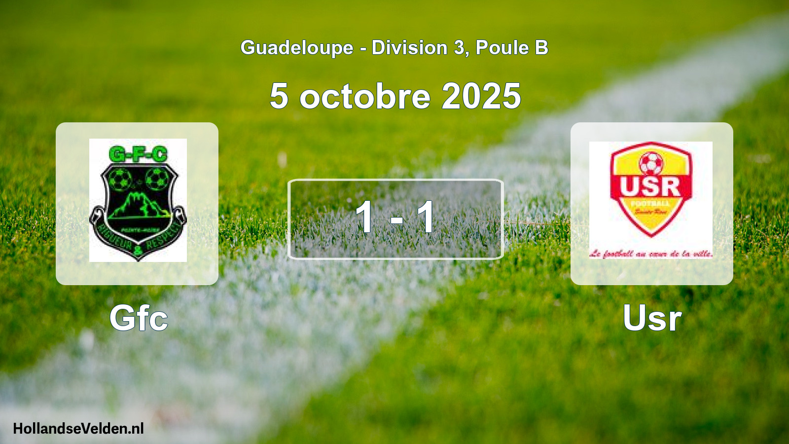 Match joué: Gfc - Usr 1 - 1 (5 octobre 2025)
