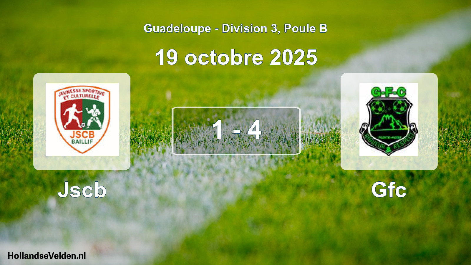 Match joué: Jscb - Gfc 1 - 4 (19 octobre 2025)