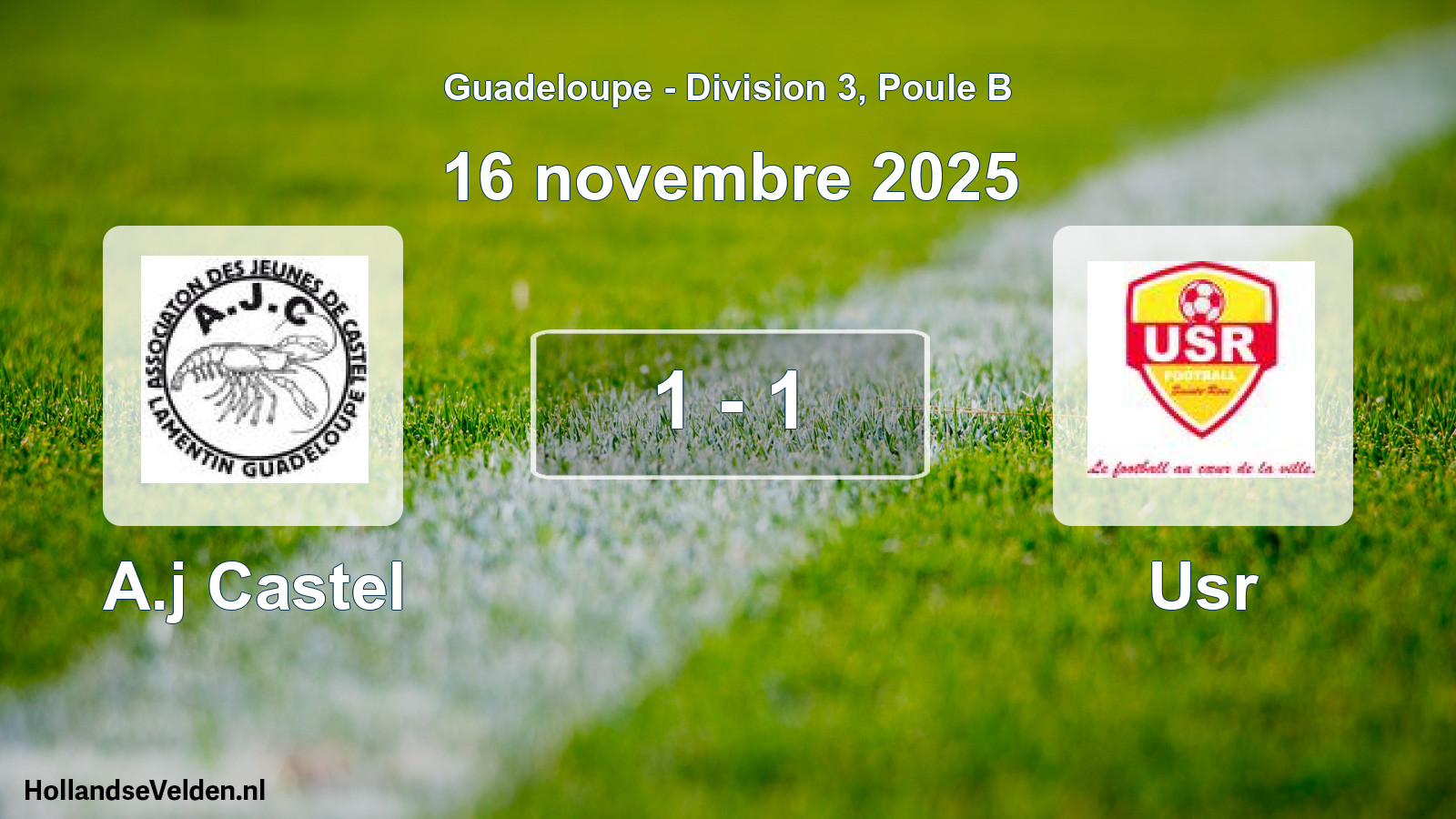 Match joué: A.j Castel - Usr 1 - 1 (16 novembre 2025)