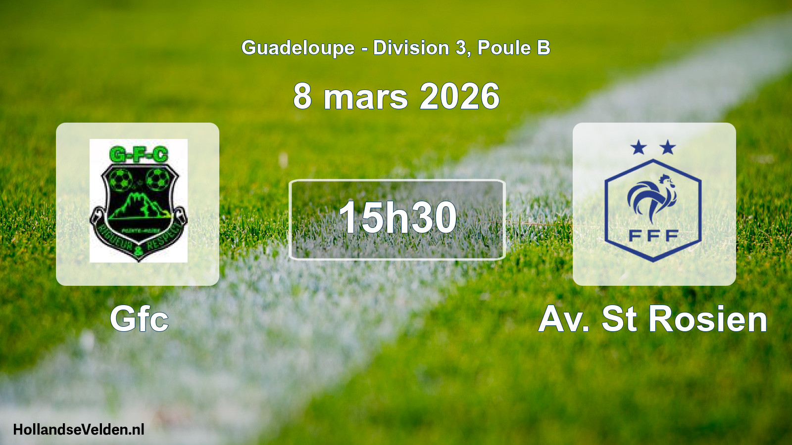 Match programmé: Gfc - Av. St Rosien (8 mars 2026)