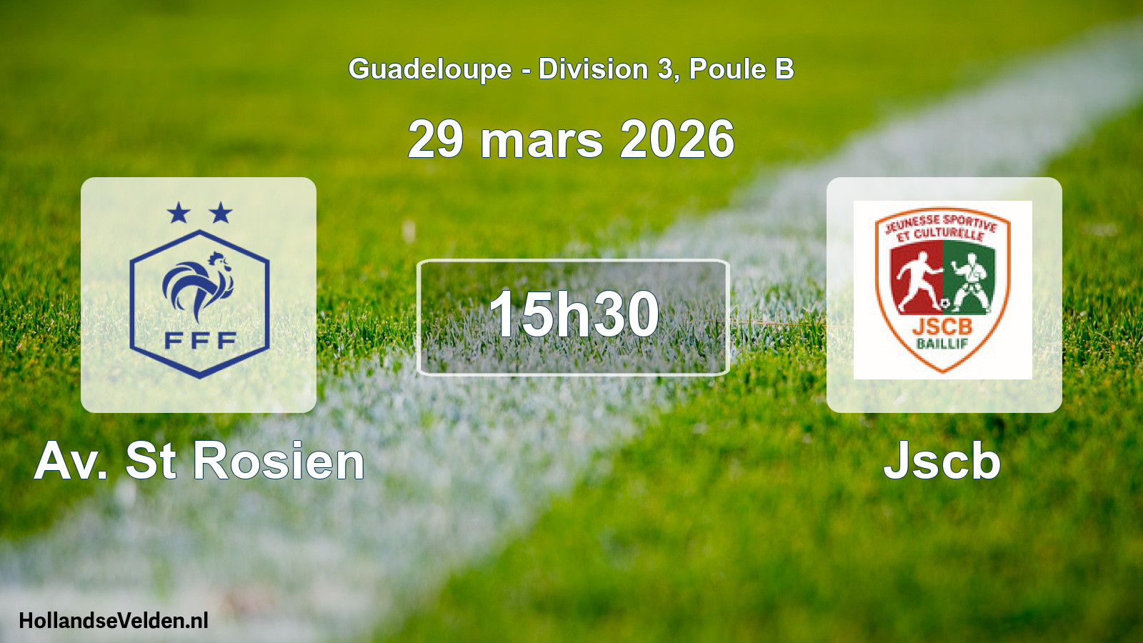 Match programmé: Av. St Rosien - Jscb (29 mars 2026)