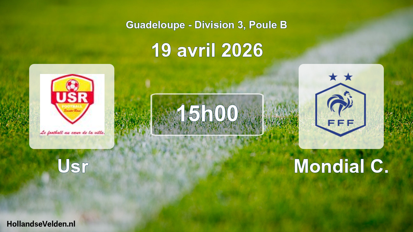 Match programmé: Usr - Mondial C. (19 avril 2026)
