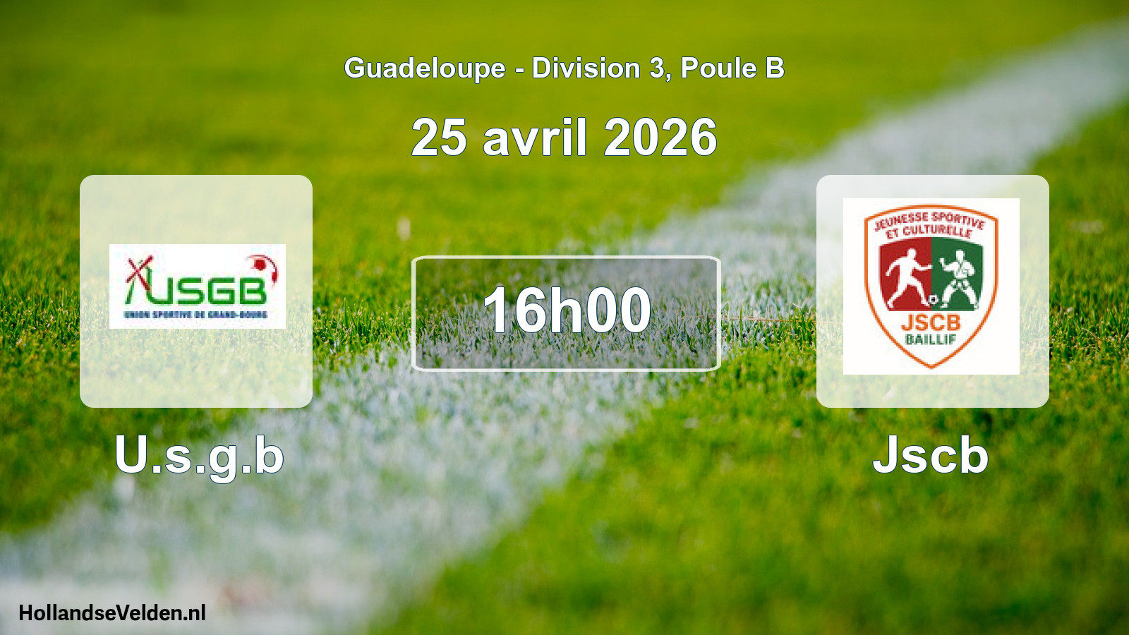 Match programmé: U.s.g.b - Jscb (25 avril 2026)