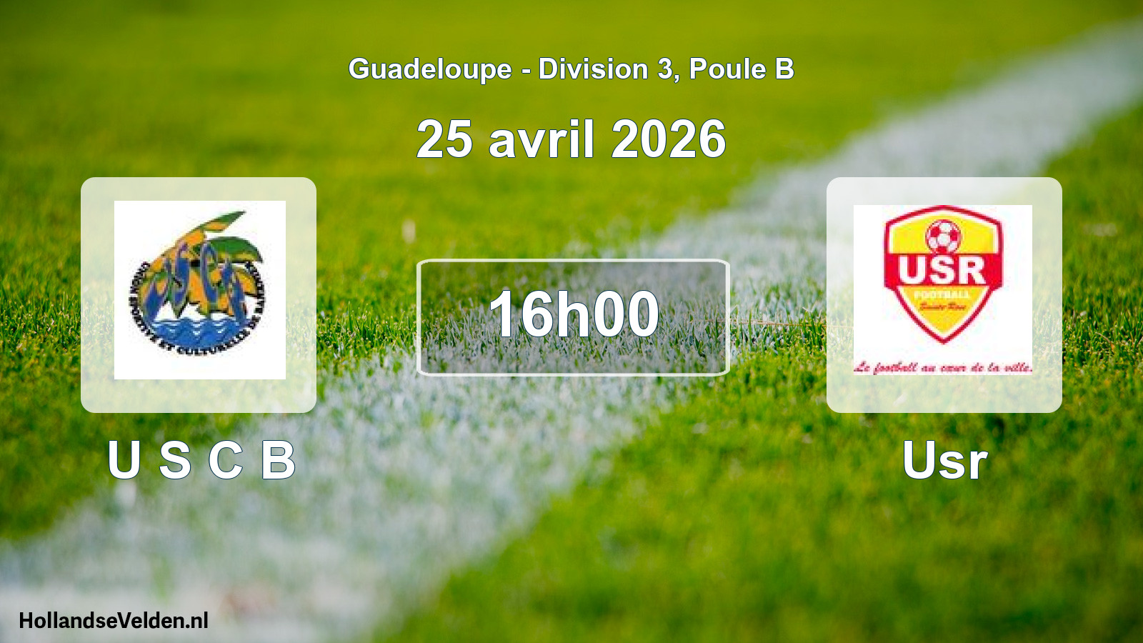 Match programmé: U S C B - Usr (25 avril 2026)