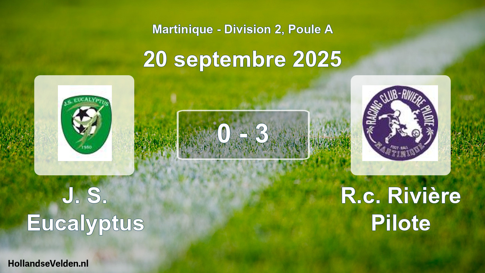 Match joué: J. S. Eucalyptus - R.c. Rivière Pilote 0 - 3 (20 septembre 2025)