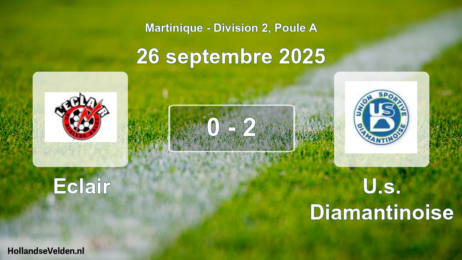 Gespeelde wedstrijd: Eclair - U.s. Diamantinoise 0 - 2 (26 september 2025)