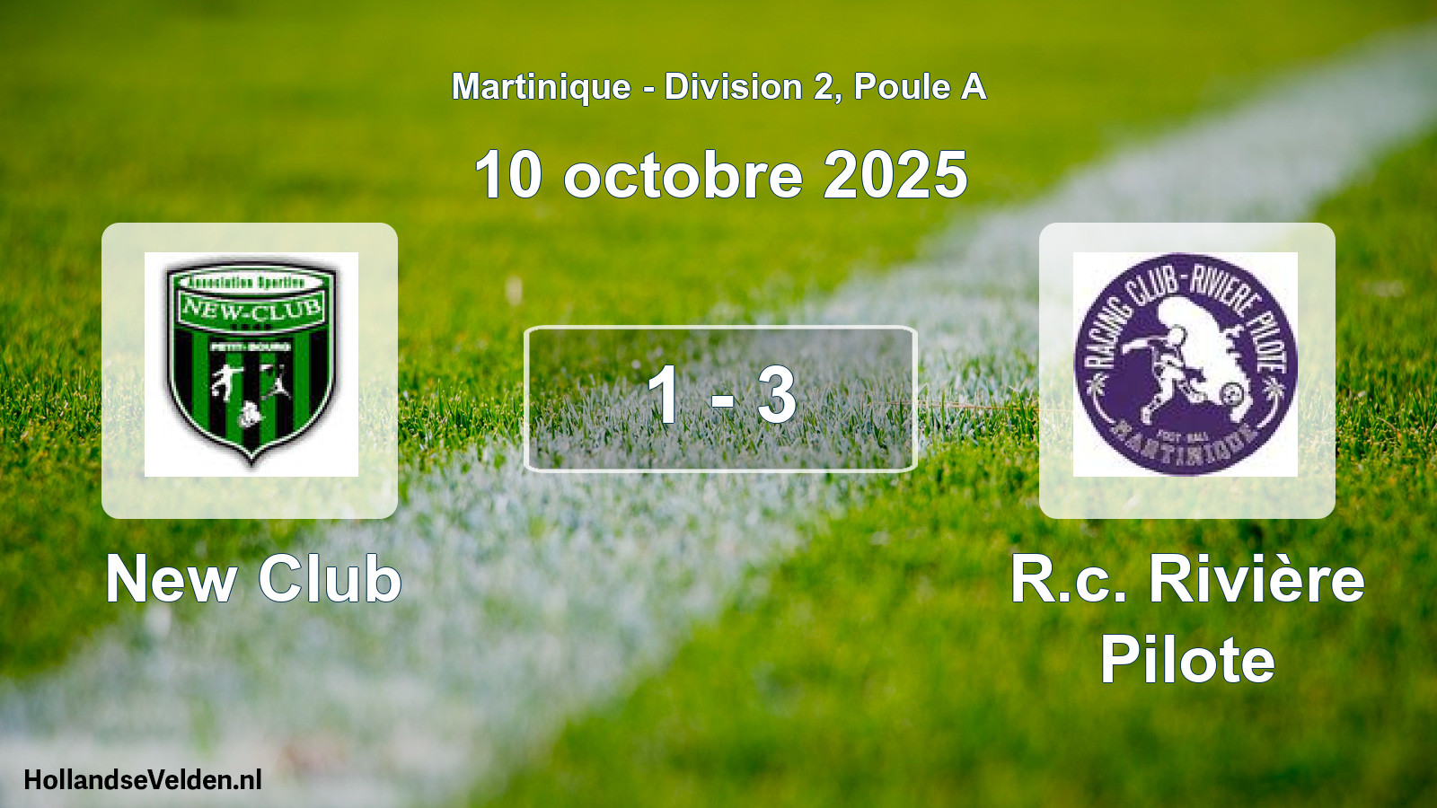 Gespeelde wedstrijd: New Club - R.c. Rivière Pilote 1 - 3 (10 oktober 2025)