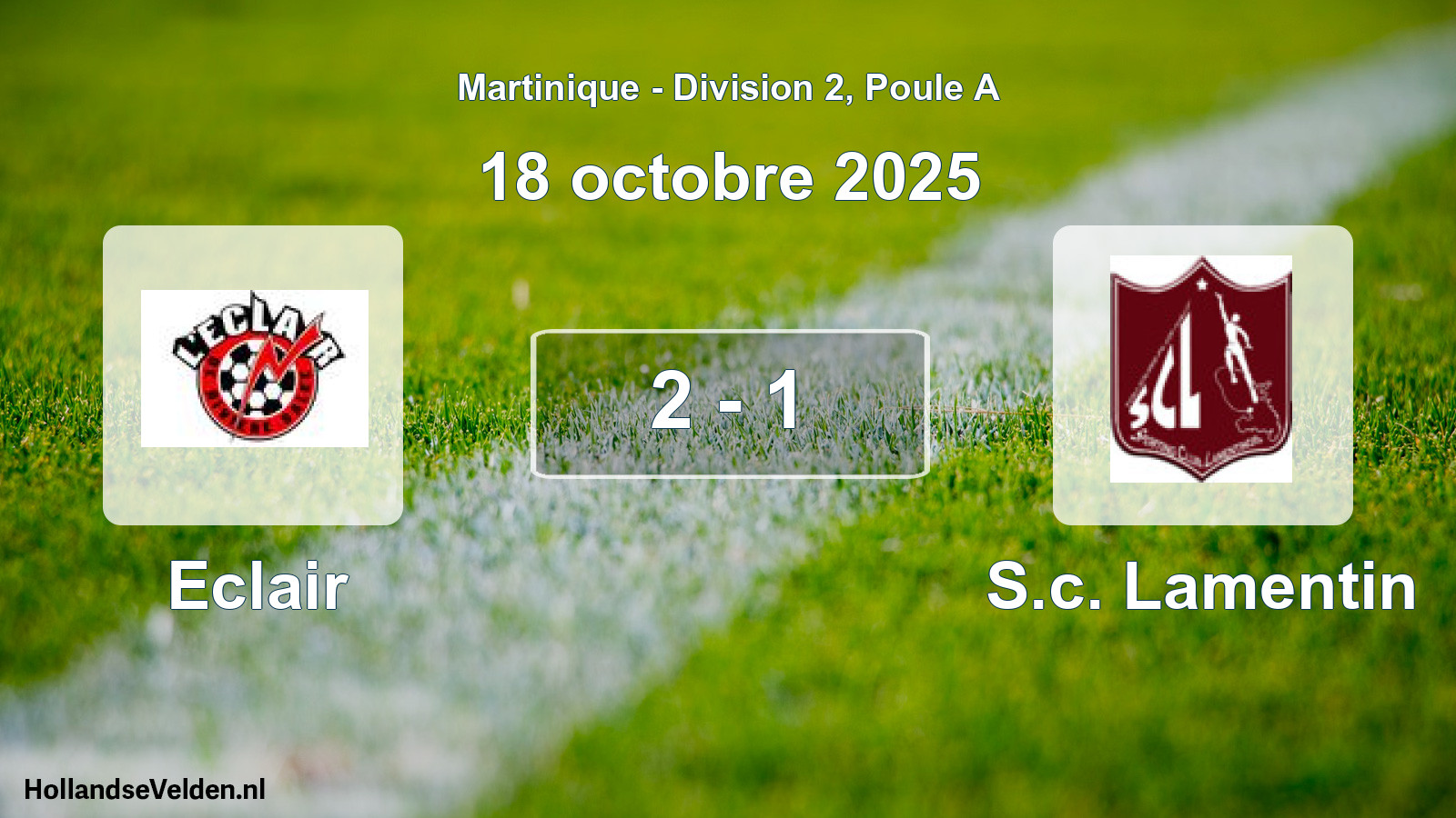 Match joué: Eclair - S.c. Lamentin 2 - 1 (18 octobre 2025)